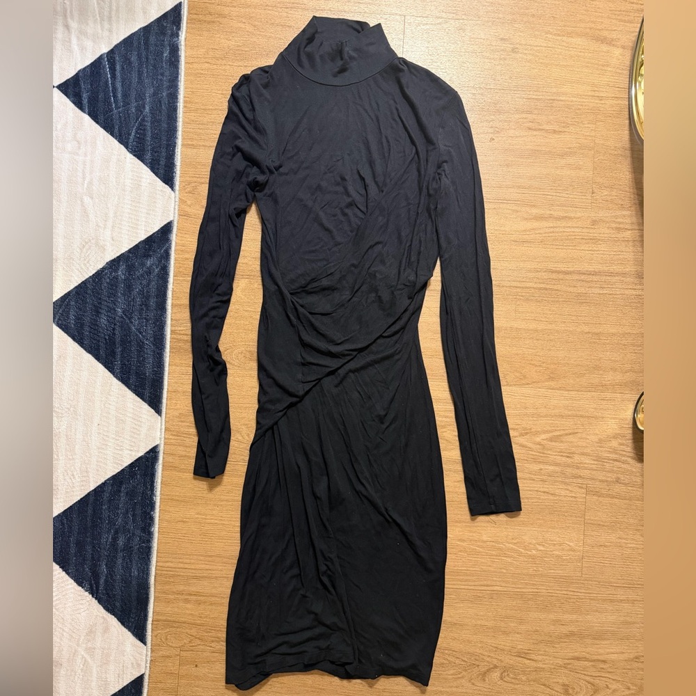 Theory Black Long Sleeve Dress
